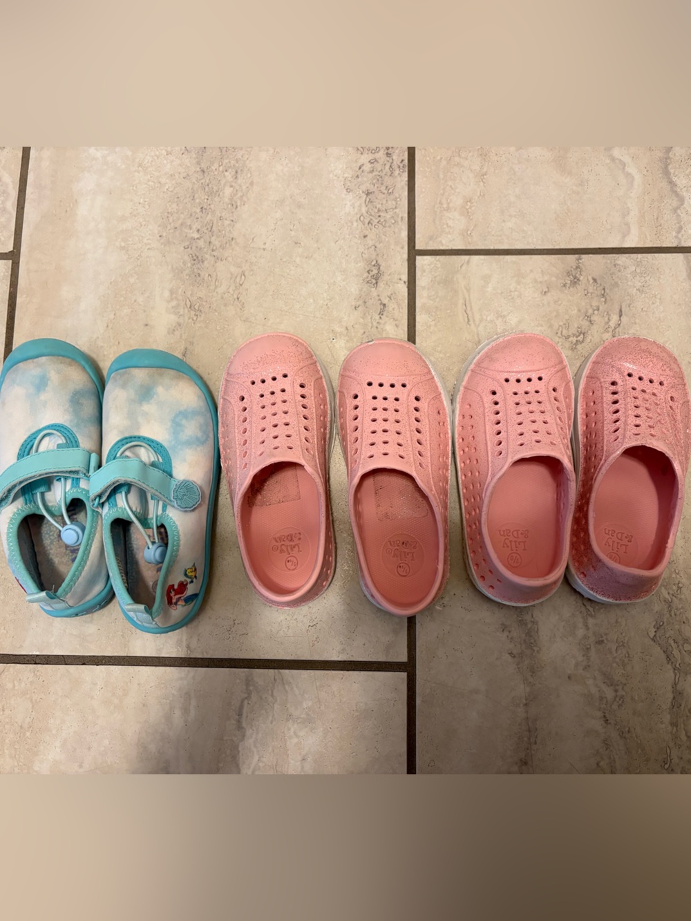 PLAY condition various size water shoes 7/8, 9/10 and 11/12